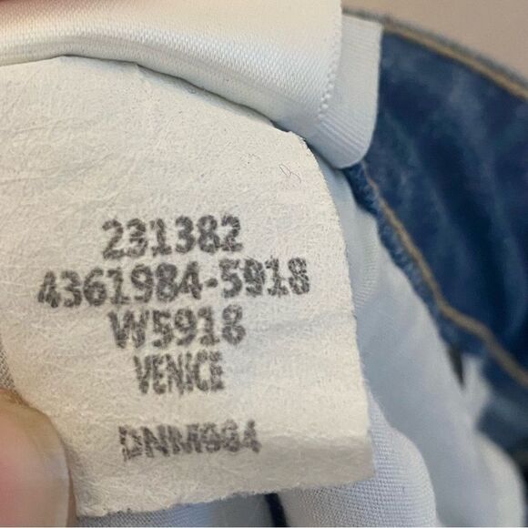 Paige HIGH RISE JIMMY JIMMY CROP medium wash Venice Skinny denim jeans size 30 - Picture 11 of 12